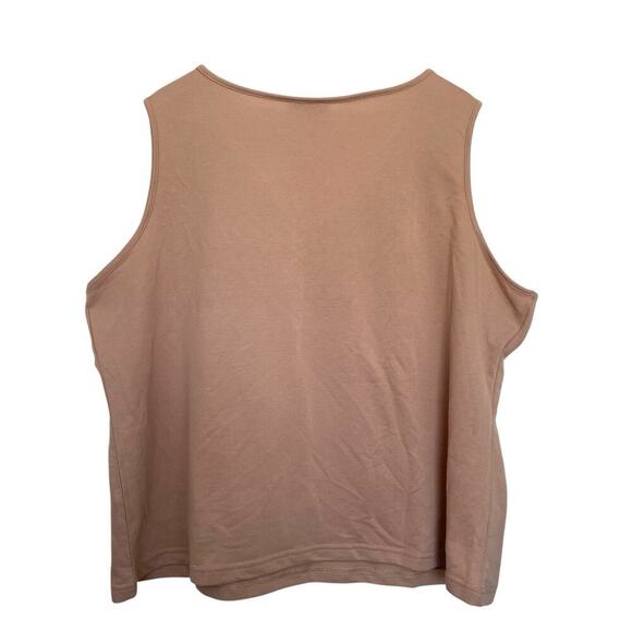 NYDJ Tank Top Tan Sleeveless V-Neck Stretch Size 0X 1X - Picture 2 of 5